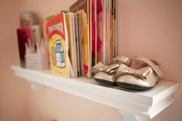 Ivy's gold and pink nursery 4 