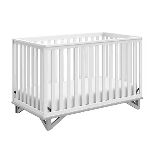 Storkcraft Santa Monica 5-in-1 Convertible Crib (White/Gray)