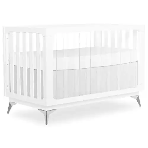 Evolur Acrylic Millennium 4-in-1 Convertible Crib (White Acrylic)