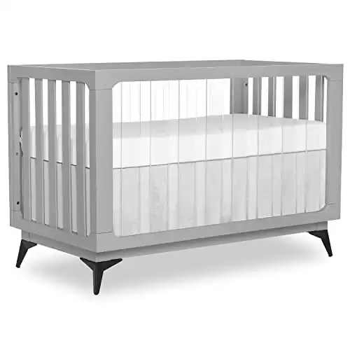 Evolur Acrylic Millennium 4-in-1 Convertible Crib (Gray Acrylic)