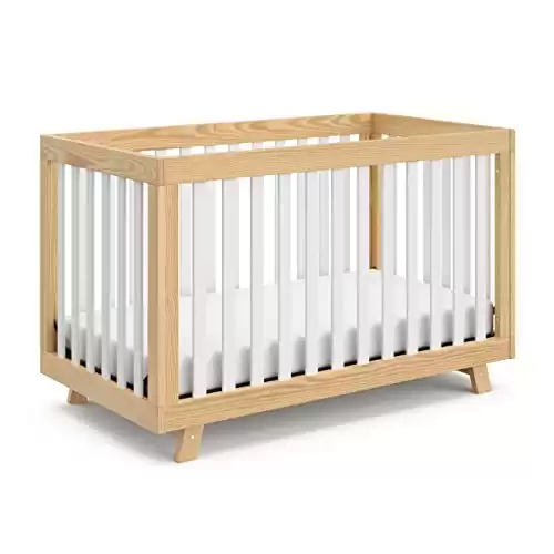 Storkcraft Beckett 3-in-1 Convertible Crib (Natural/White)