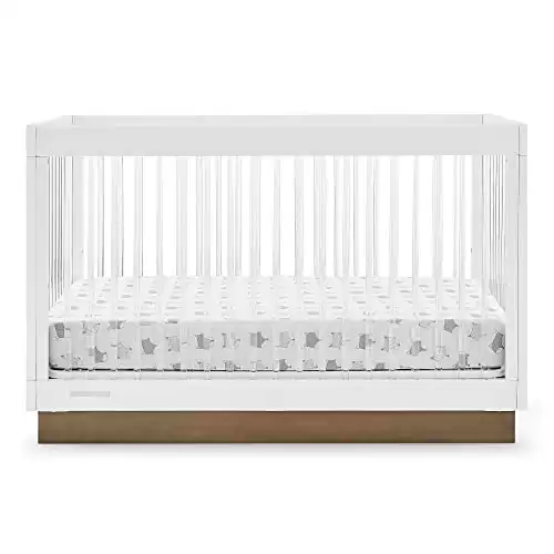 James Acrylic 4-in-1 Convertible Crib (White Acrylic)