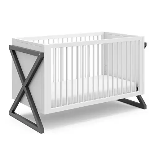 Storkcraft Equinox 3-in-1 Convertible Crib (White/Gray)