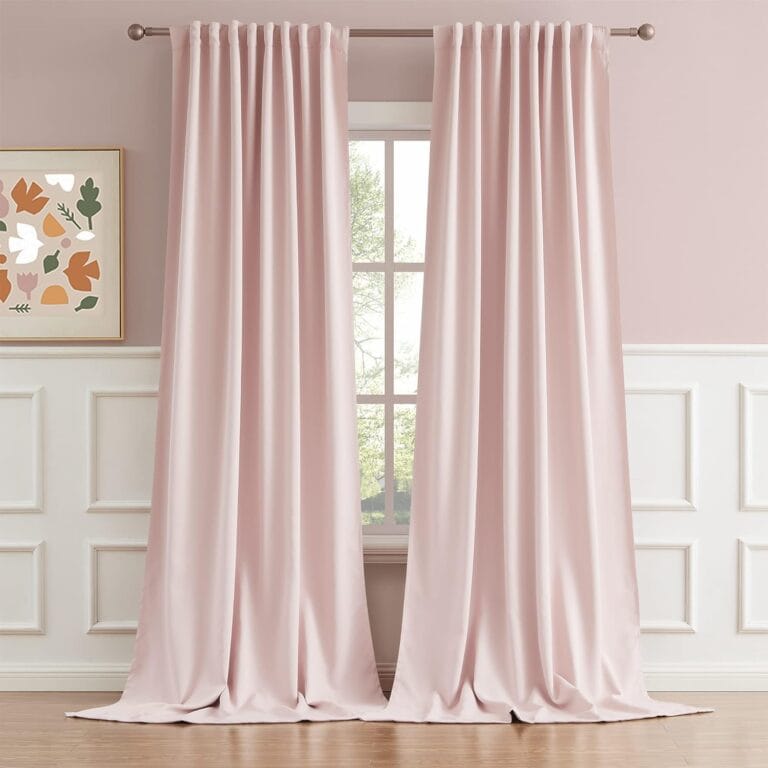 Baby Pink Curtains Panels for Girls Room Nursery