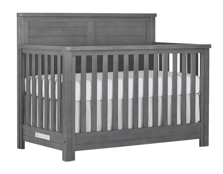 Evolur Belmar Flat 5-in-1 Convertible Crib in Rustic Grey