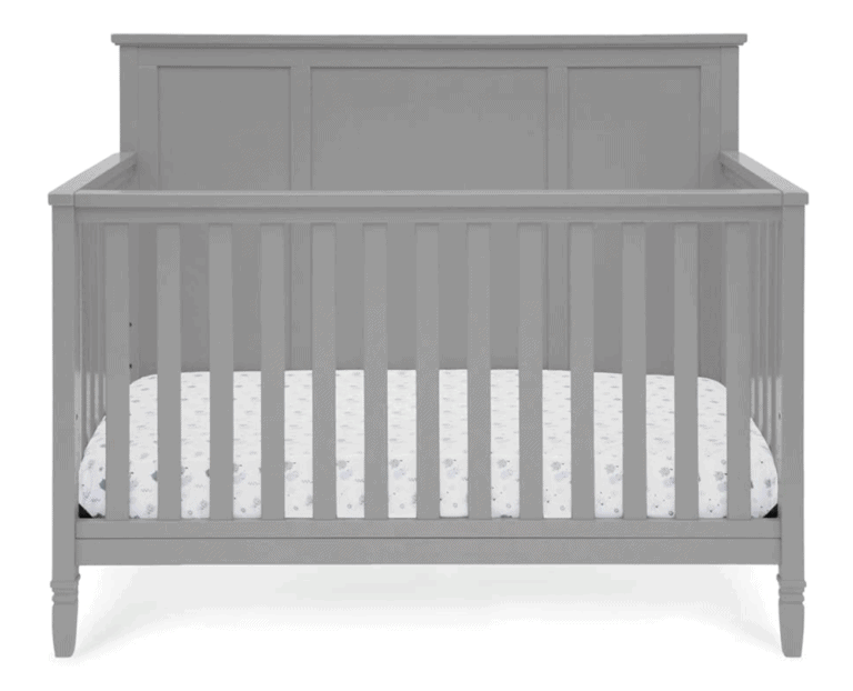 Delta Children Easton 4-in-1 Convertible Baby Crib, Greenguard Gold Certified, Grey