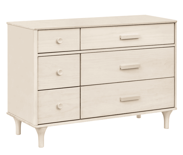 Babyletto Lolly 6-Drawer Assembled Double Dresser in Washed Natural