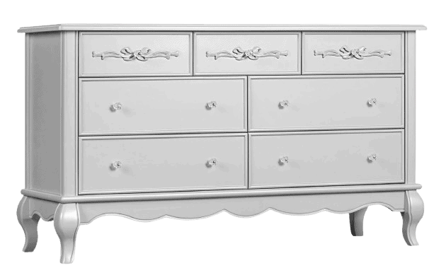 Evolur Aurora 7 Drawer Double Dresser, Akoya Grey