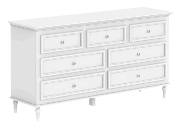 ECACAD Modern Storage Double Dresser with 7 Drawers