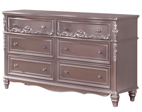 Coaster Home Furnishings Caroline 6-Drawer Rectangular Dresser Metallic Lilac