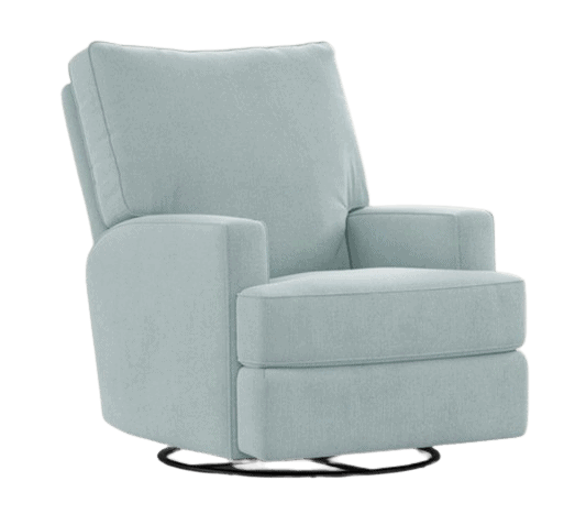 Becca Spa Swivel Glider Recliner Blue