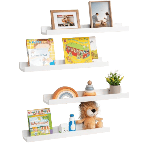 Fun Memories White Floating Shelves Wall Mounted