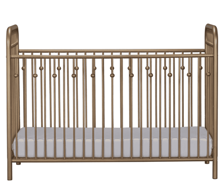 Little Seeds Monarch Hill Ivy Metal Crib, Gold