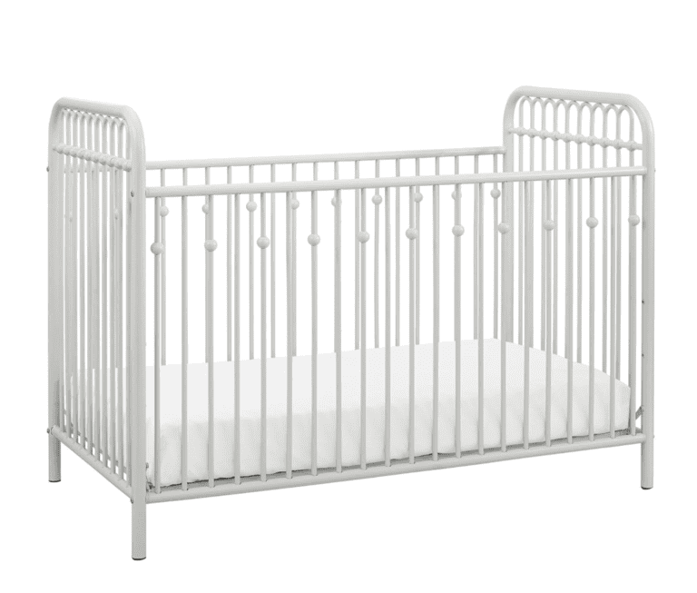 Little Seeds Monarch Hill Ivy Metal Crib, White