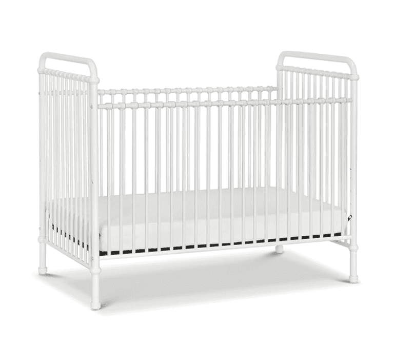 Namesake Abigail 3-in-1 Convertible Metal Crib in Washed White