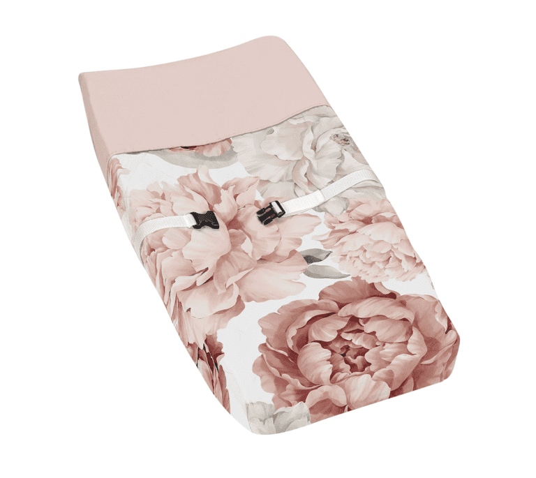 Sweet Jojo Designs Peony Crib Bedding Changing Pad Cover